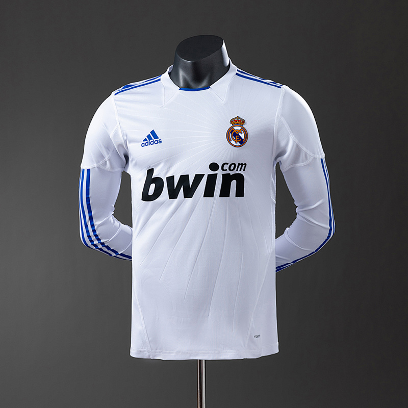 Real Madrid 10/11 Home Long Sleeve Player Version Retro Jersey S-3XL