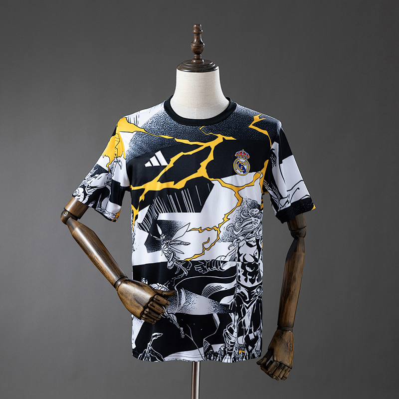 Real Madrid 25/26 Avengers - Pre-Match (Black and White) Jersey S-4XL