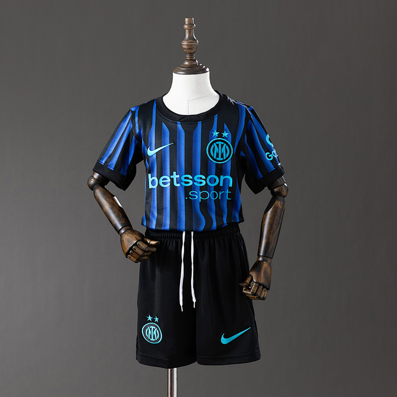 Inter Milan 25/26 Home kids kit Jersey SIZE 16-28