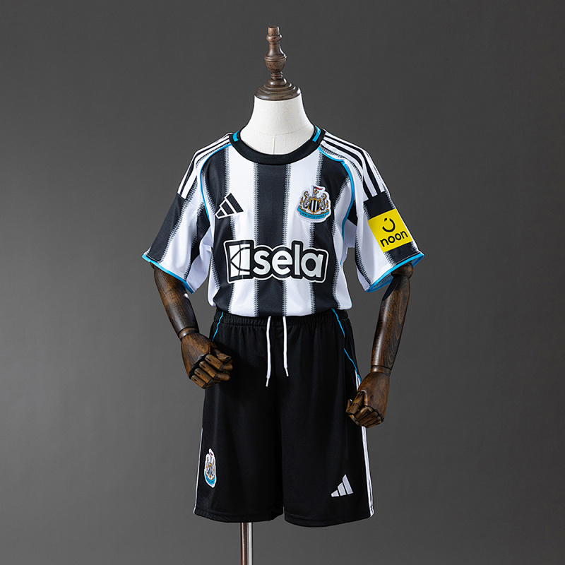 Newcastle United 25/26 Home Full kids kit Jersey size：16-28