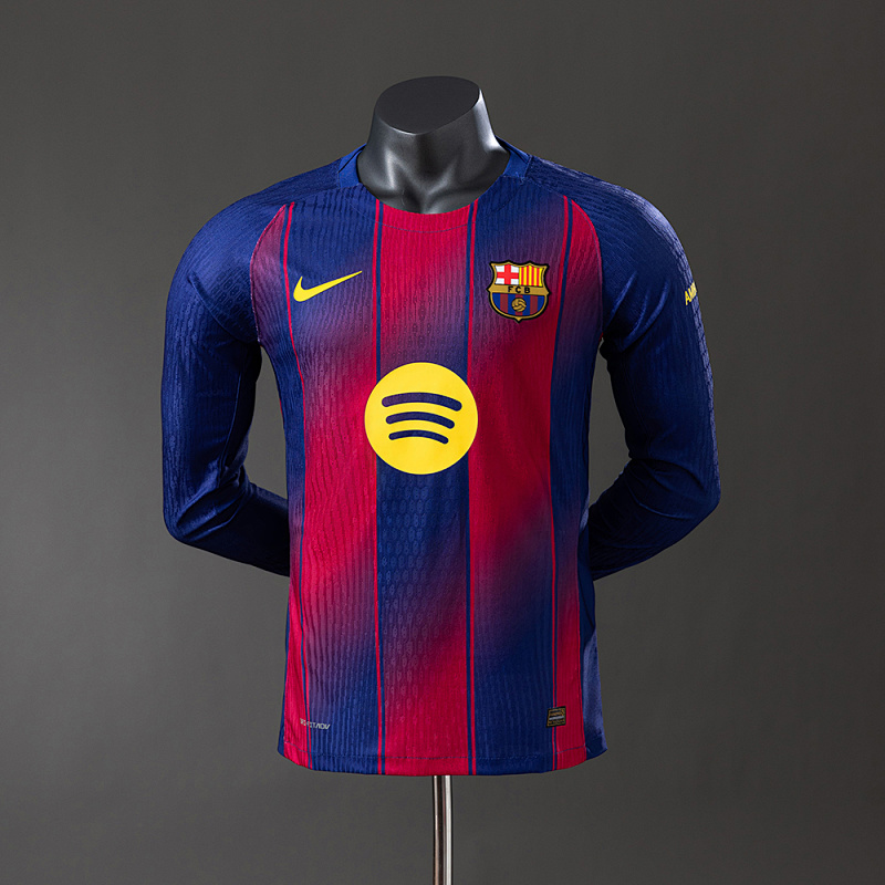 Barcelona 25/26 Home Long Sleeve Player Version Jersey S-3XL