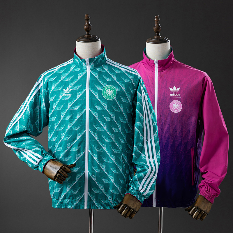 German Reversible Jacket Windbreaker - Green & Purple S-XXL
