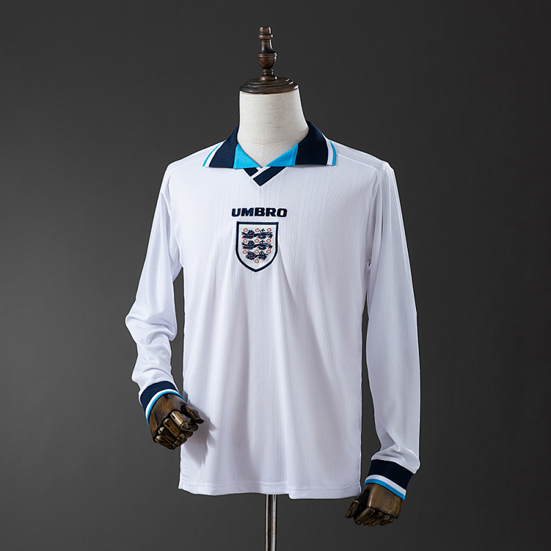England 1996 Home Long Sleeve Retro Jersey S-XXL