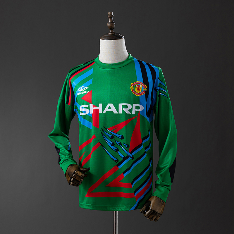 M-U 92/94 Goalkeeper Long Sleeve Retro Jersey S-XXL