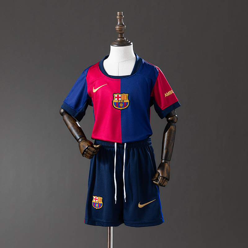 Barcelona 24/25 Home kids kit Jersey SIZE 16-28