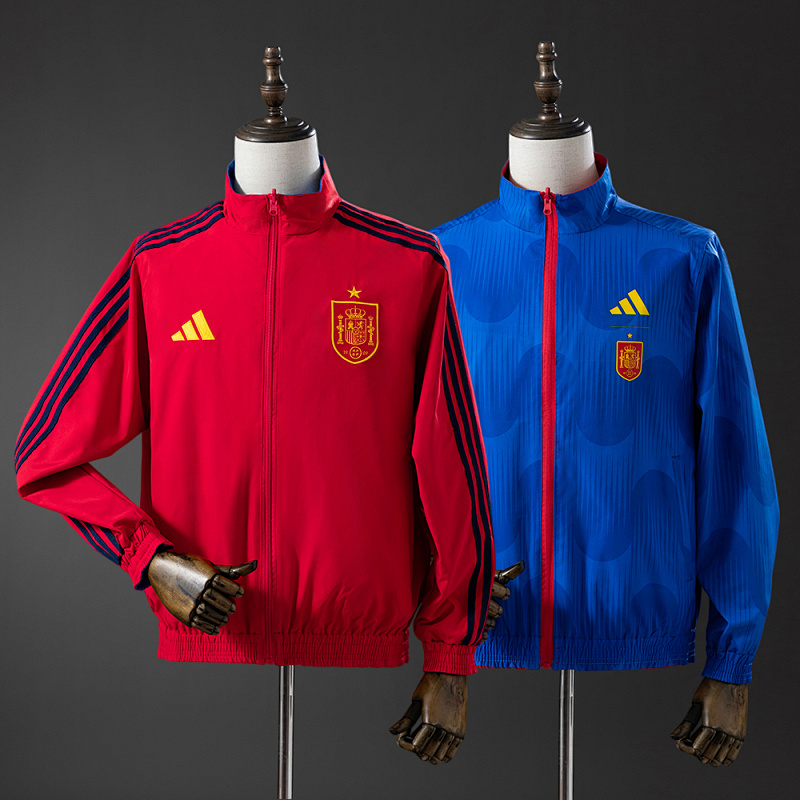 Spain 2026 Reversible Jacket Windbreaker - Red & Blue S-3XL