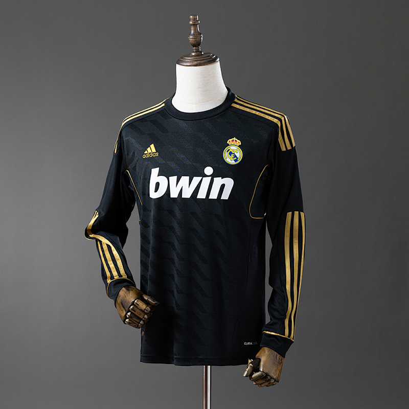 Retro Long Sleeve Real Madrid 11/12 Away S-XXL