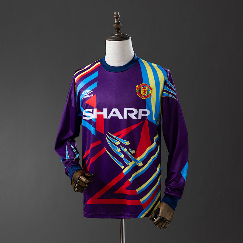 M-U 92/94 Goalkeeper Long Sleeve Retro Jersey S-XXL