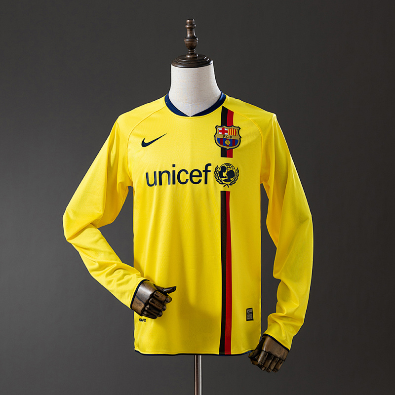 Retro long sleeve Barcelona 08/09 away S-XXL