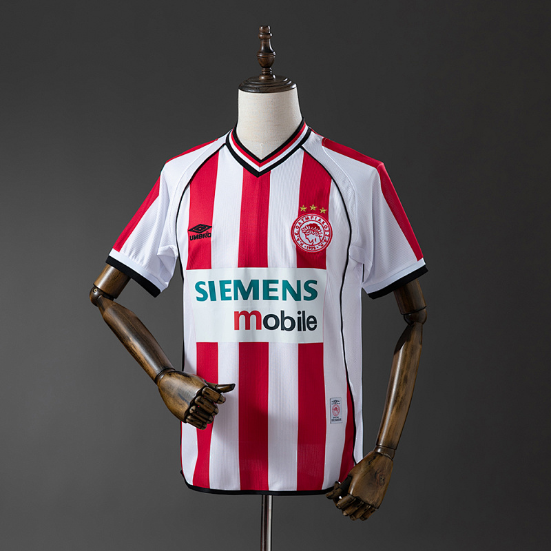 Olympiacos 01/02 Home Retro Jersey S-XXL