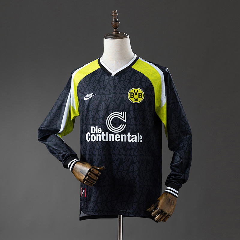 Dortmund 95/96 Away Long Sleeve Retro Jersey S-XXL