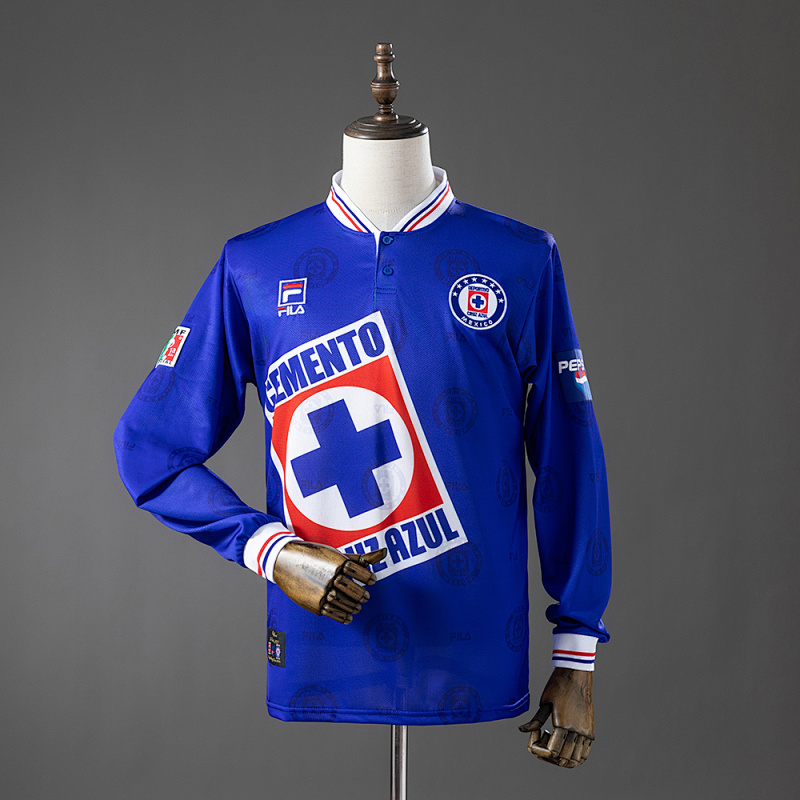 Cruz Azul 1998 Home Long-Sleeve Retro Jersey S-XXL