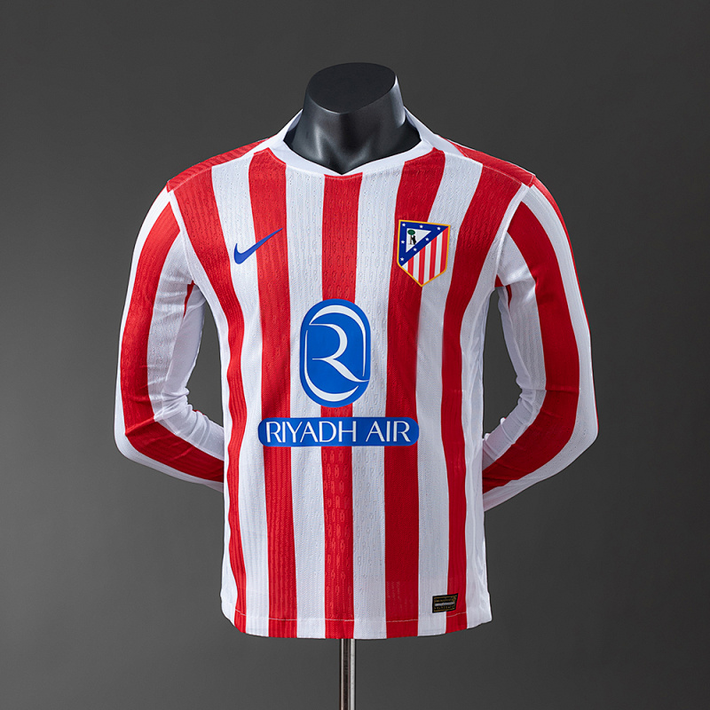 25/26 Player Long Sleeve Atletico Madrid Home Jersey S-3XL
