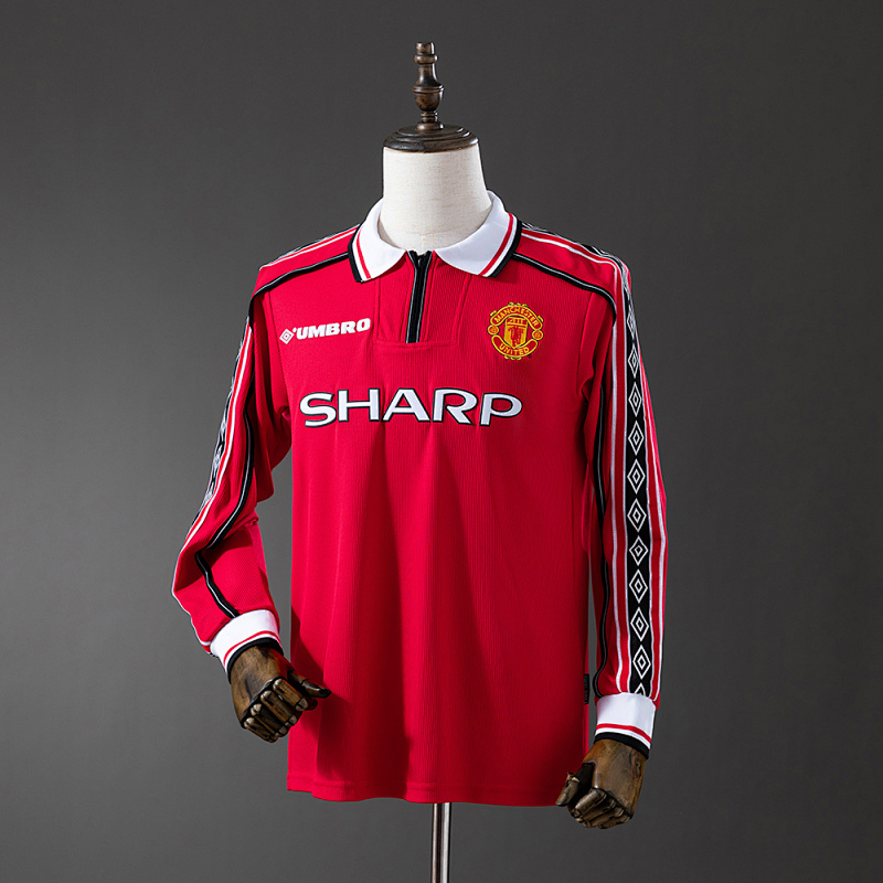 Retro long-sleeved 98/99 M-U home S-XXL