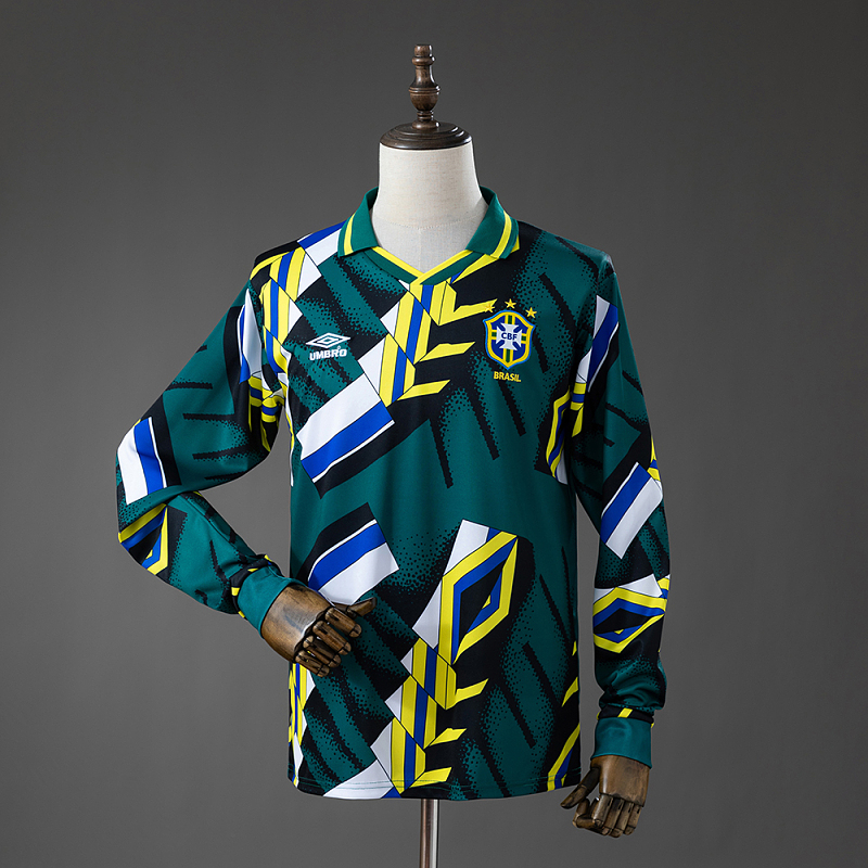 Brazil 96/97 Goalkeeper Retro Long Sleeve Jersey S-XXL