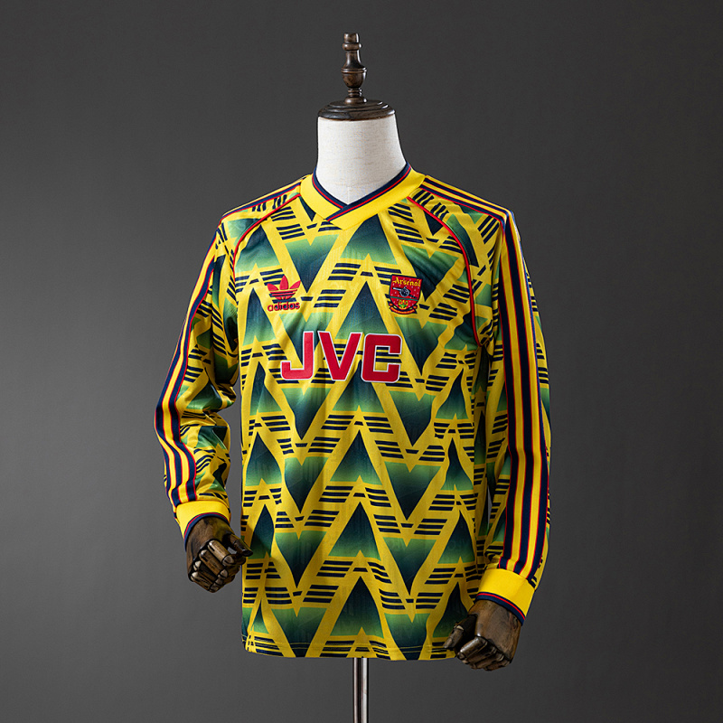 Retro Long Sleeve Arsenal 91/93 Away S-XXL