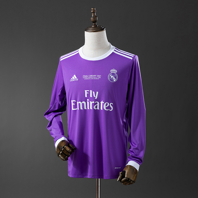 Retro long sleeve Real Madrid 16/17 away S-XXL