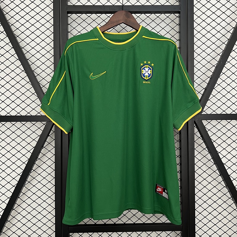 Retro Brazil 1998 Goalkeeper Green S-XXL