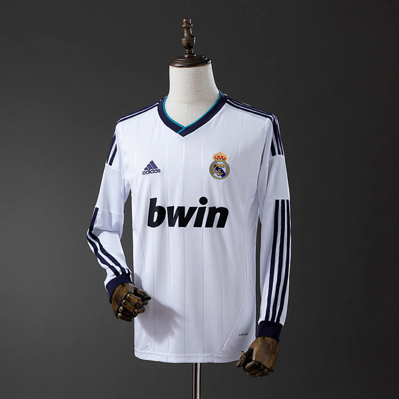 Retro Real Madrid 12/13 Long Sleeve Home S-XXL