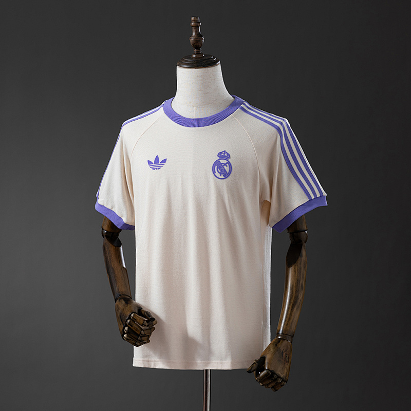 Real Madrid Originals 3-stripes beige t-shirt S-3XL