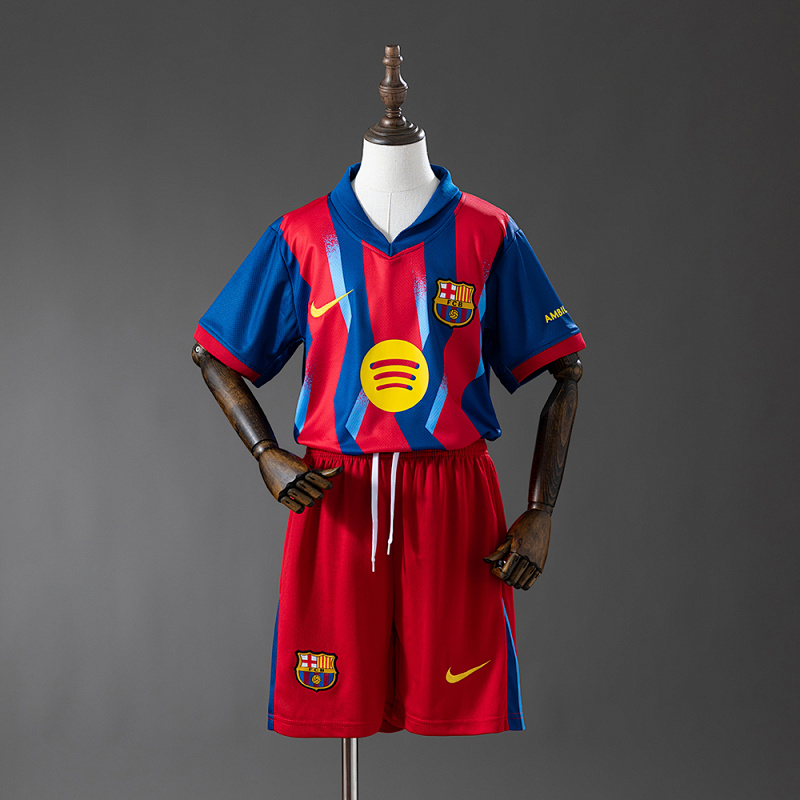 Barcelona 25/26 Fourth Away Kids Kit Jersey SIZE 16-28
