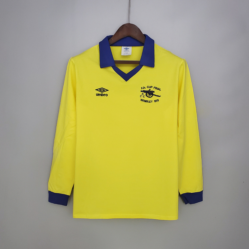 Retro long sleeve Arsenal 71/79 away yellow S-XXL