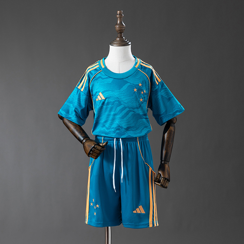 Cruzeiro 25/26 Third Away Kids Kit Jersey Size 16-28