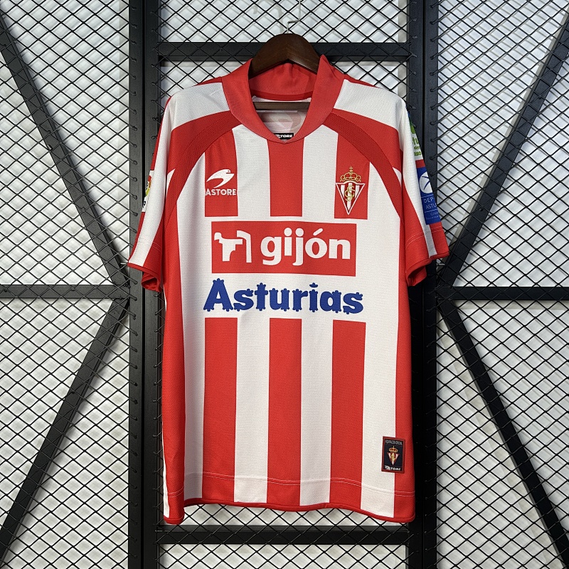 Retro 08/09 Sporting Gijon Home Size S-XXL