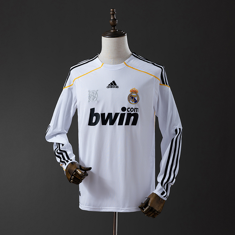 Retro Real Madrid 09/10 Long Sleeve Home S-XXL