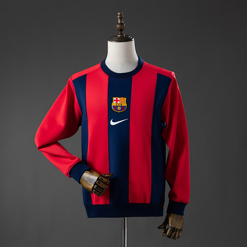 Barcelona Long-sleeved Sweatshirt - Red & Blue M-3XL