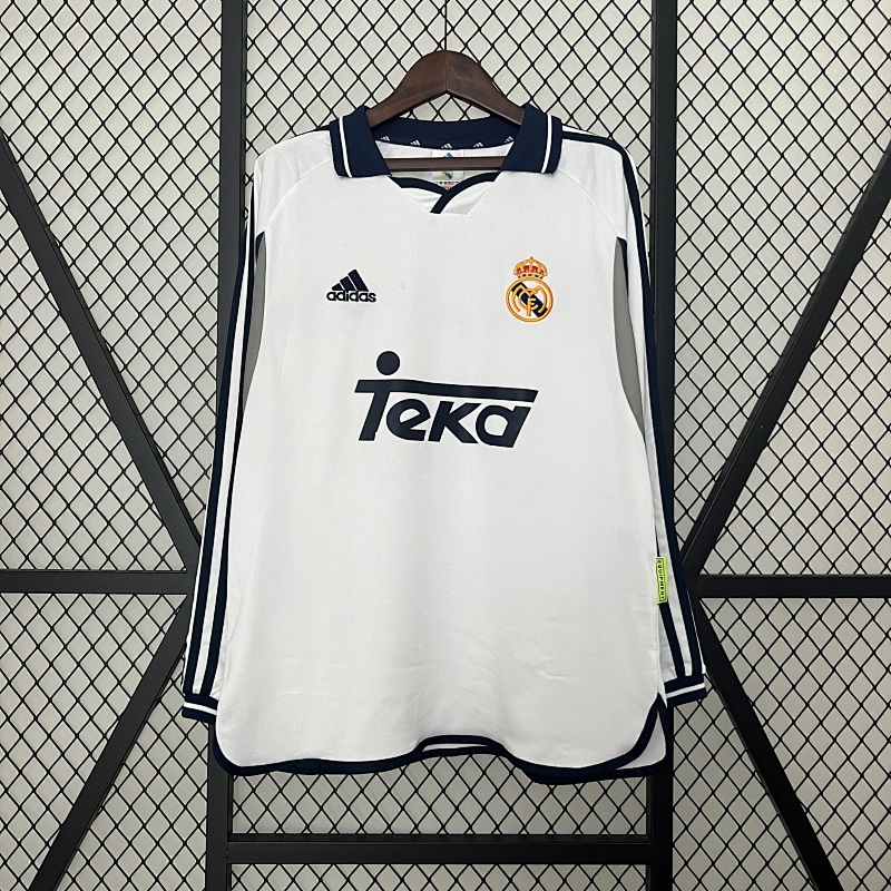 Retro long sleeve Real Madrid 00/01 Home S-XXL