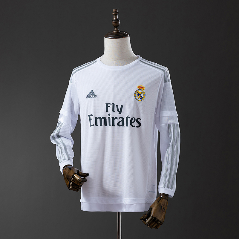 Real Madrid 15/16 Home Long Sleeve Retro Jersey S-XXL