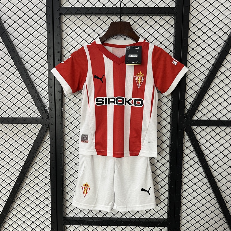 24/25 kids Sporting Gijon home size: 16-28