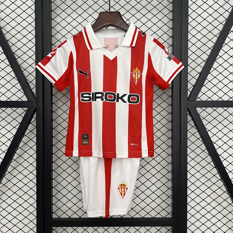25/26 Kids Sporting Gijon Home Size: 16-28