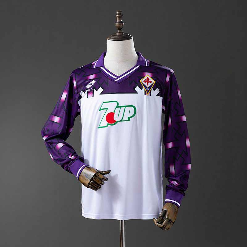 Fiorentina 92/93 Away Long Sleeve Retro Jersey S-XXL