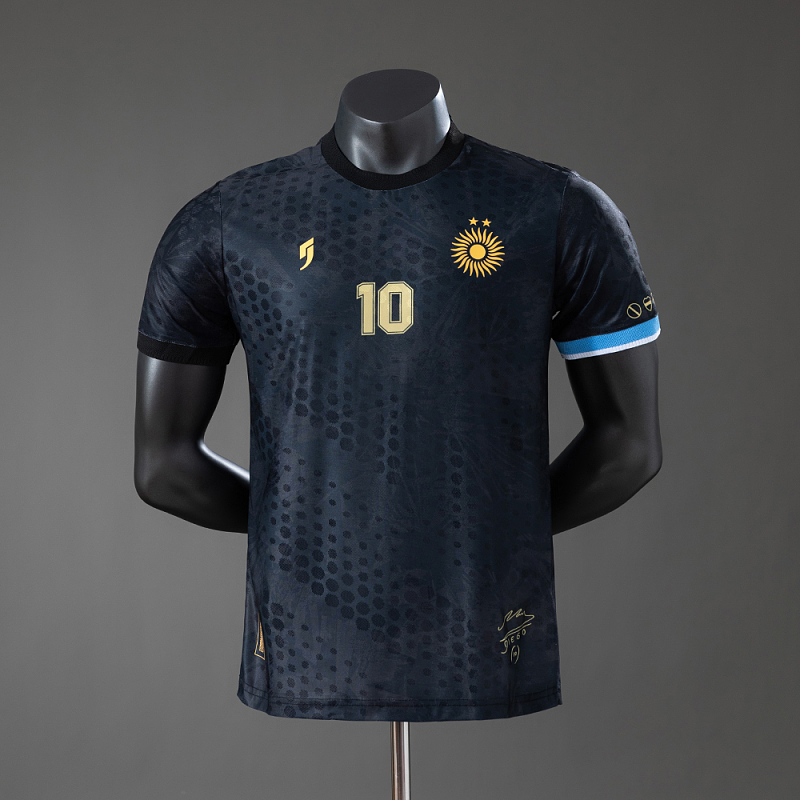 Argentina Maradona #10 Special Edition-Black Player Version Jersey S-2XL