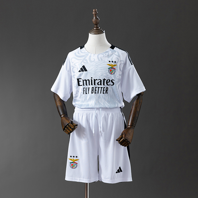 Benfica 25/26 Kids Kit White Training Jersey Size：16-28
