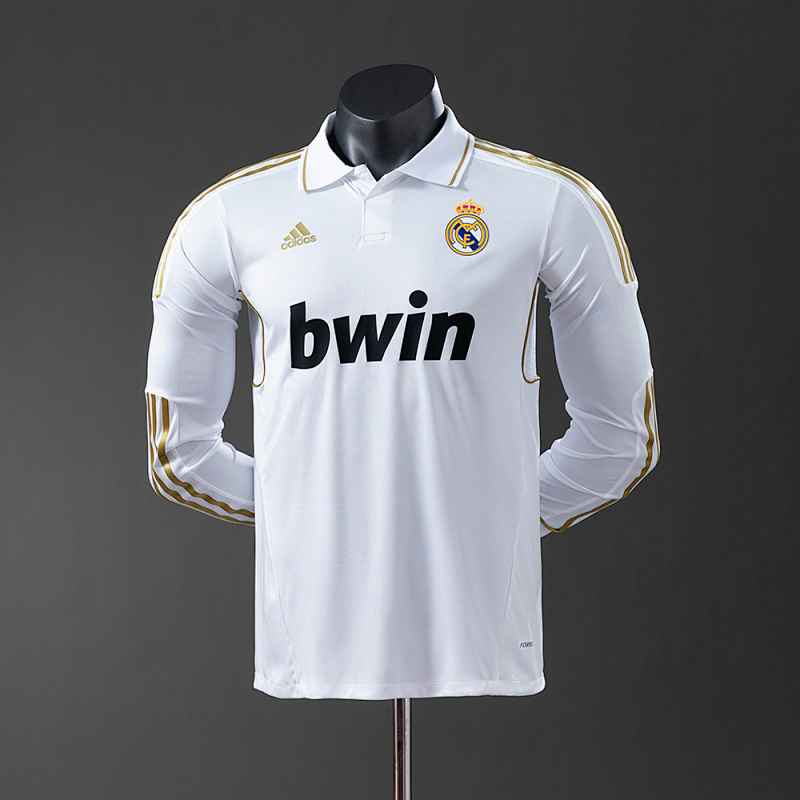 Real Madrid 11/12 Home Long Sleeve Player Version Retro Jersey S-3XL