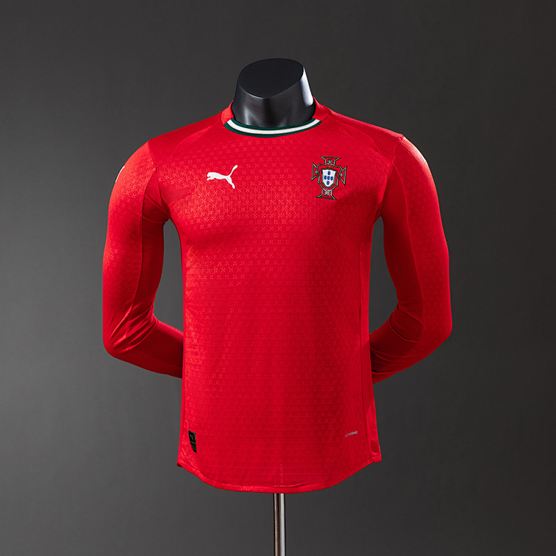 Portugal 2025 Home Long Sleeve Player Version Jersey S-3XL