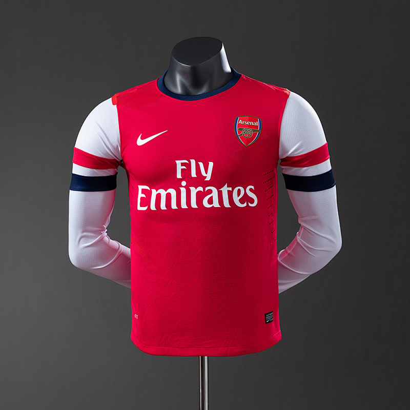 Arsenal 12/13 Home Long Sleeve Player Version Retro Jersey S-3XL