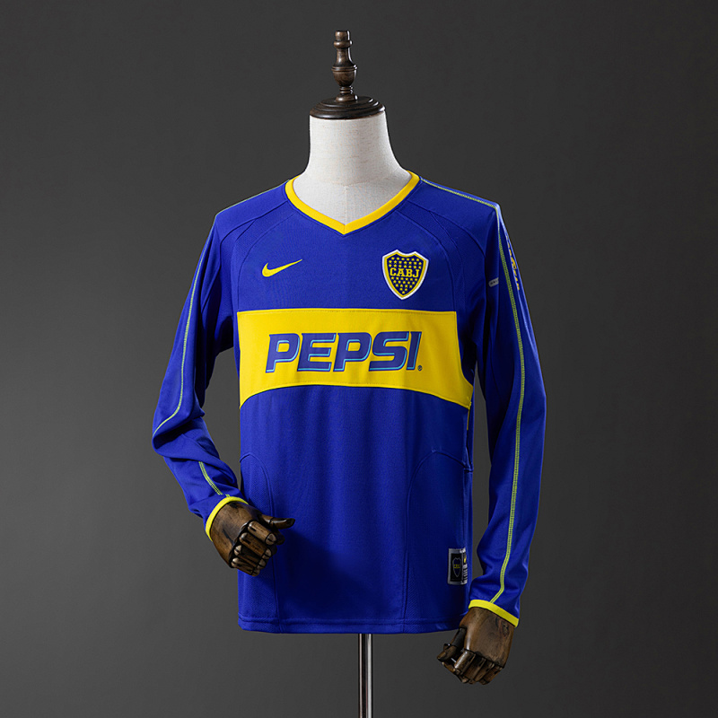 Retro Long Sleeve Boca Juniors 03/04 home S-XXL