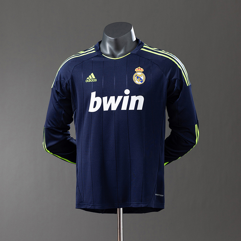 Real Madrid 12/13 Away Long Sleeve Player Version Retro Jersey S-3XL