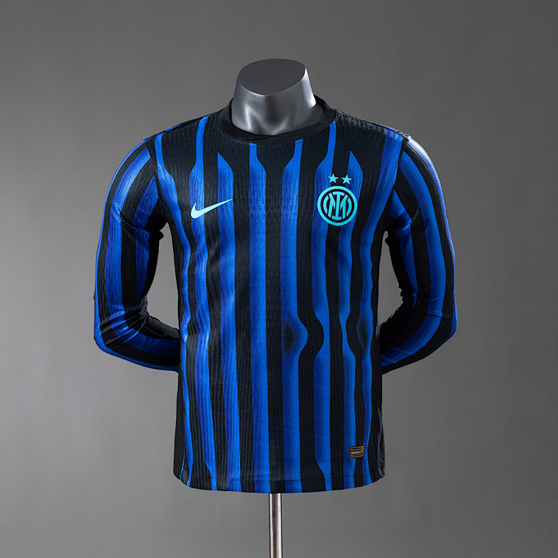 Inter Milan 25/26 Home Long-Sleeve Player Version Jersey S-3XL