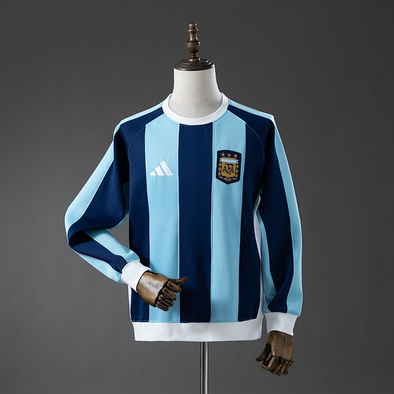Argentina 25/26 Long-sleeved Sweatshirt - Dark Blue & Light Blue M-4XL