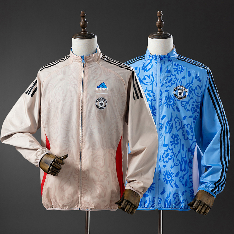 M-U Reversible Jacket Windbreaker - Beige&Blue S-XXL
