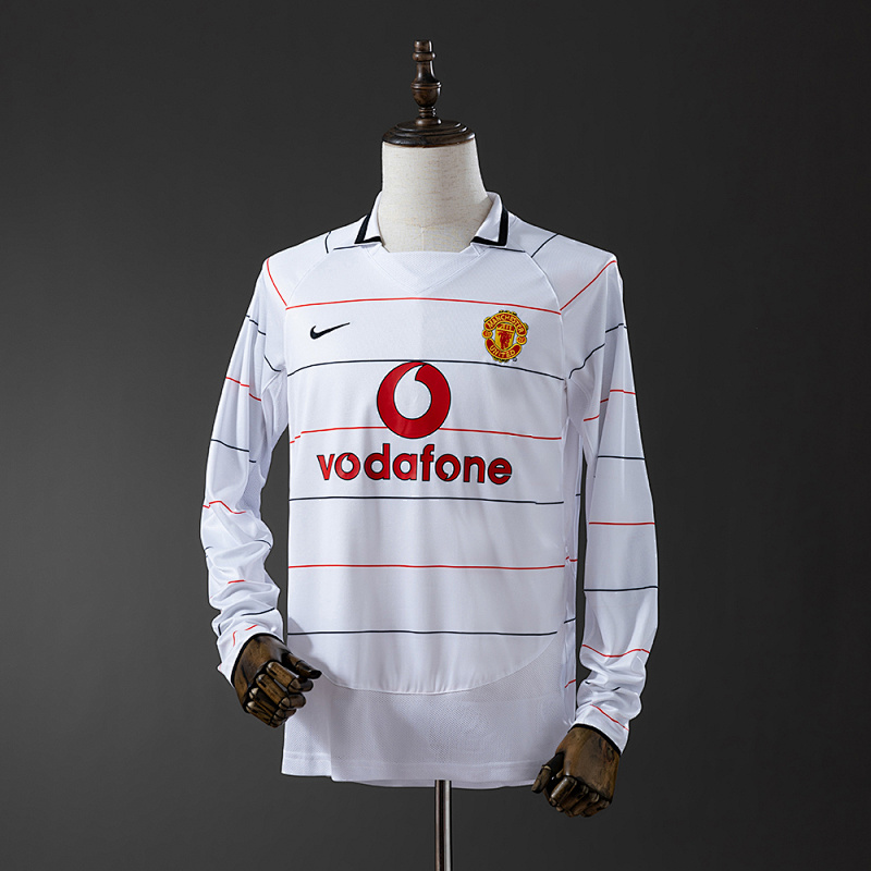 M-U 2003/05 Away Long Sleeve Retro Jersey S-XXL