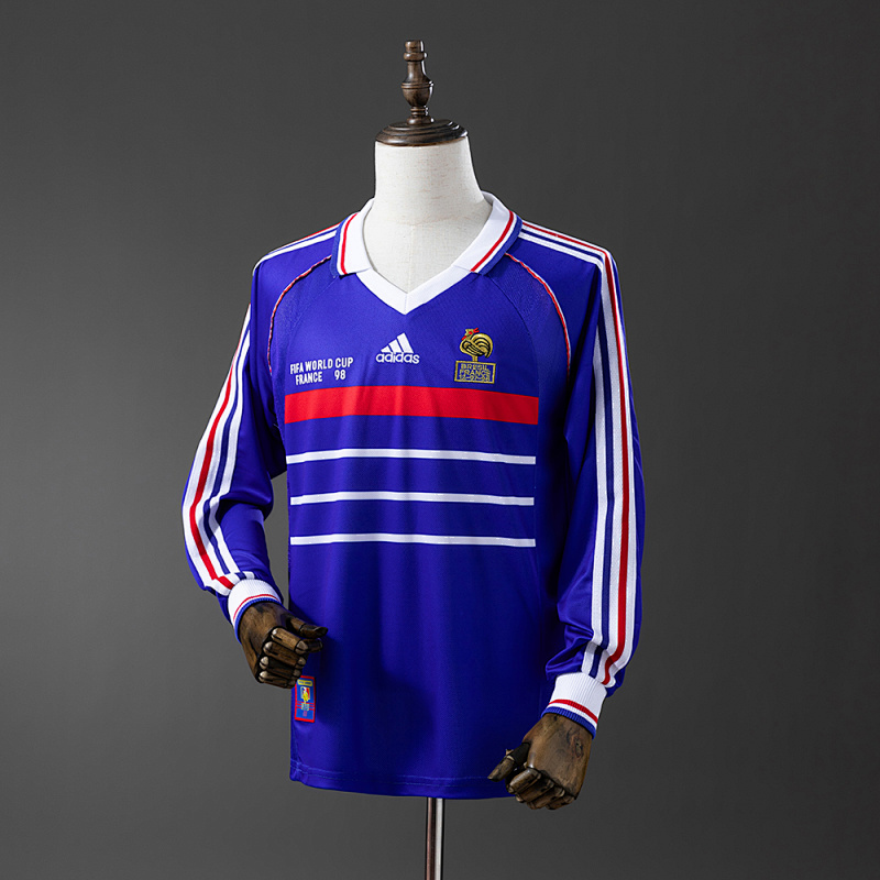 Retro long sleeve France 1998 Home S-XXL