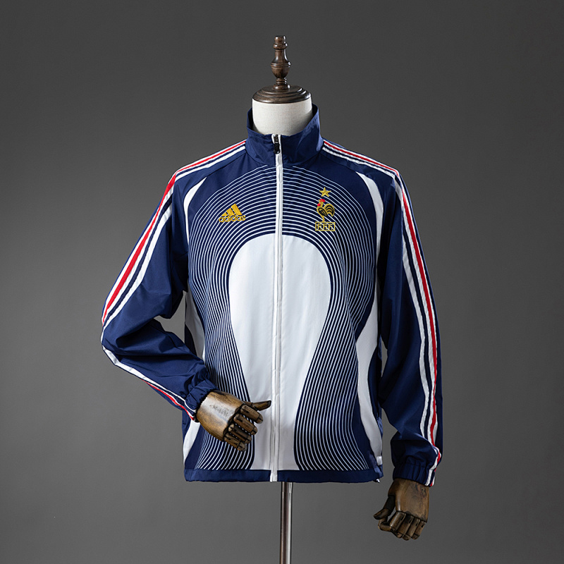 France 05/06 Retro Windbreaker - White & Blue S-XXL