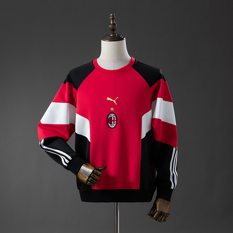 AC Milan 25/26 Long-sleeved Sweatshirt - Red M-4XL