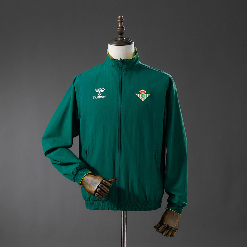 Real Betis Reversible Jacket Windbreaker - Green & Yellow S-XXL